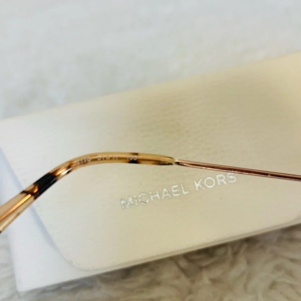 Michael Kors Gold Metal Eyeglasses Prescription Frame with Case